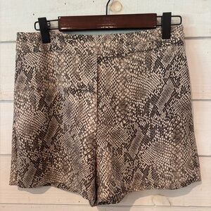 Babaton High Waist Gray and Black Shorts snake skin shorts in size 4.